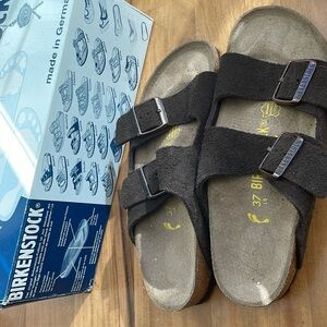 BROWN MOCHA Birkenstock Arizona suede leather 37 Narrow